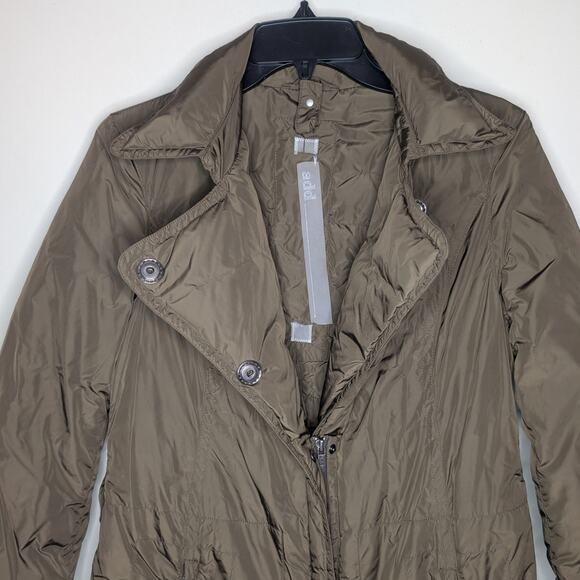 Add Down Long Goose Down Puffer Jacket in Olive Taupe, Size 4 - Picture 6 of 10